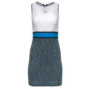 MILLY of NY Mixed Media Sheath with Silk Lining